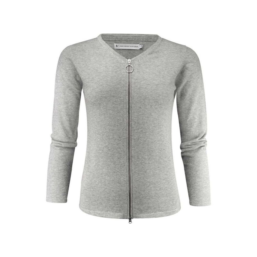 James Harvest Womens/Ladies Knitted Cardigan / Grey Melange